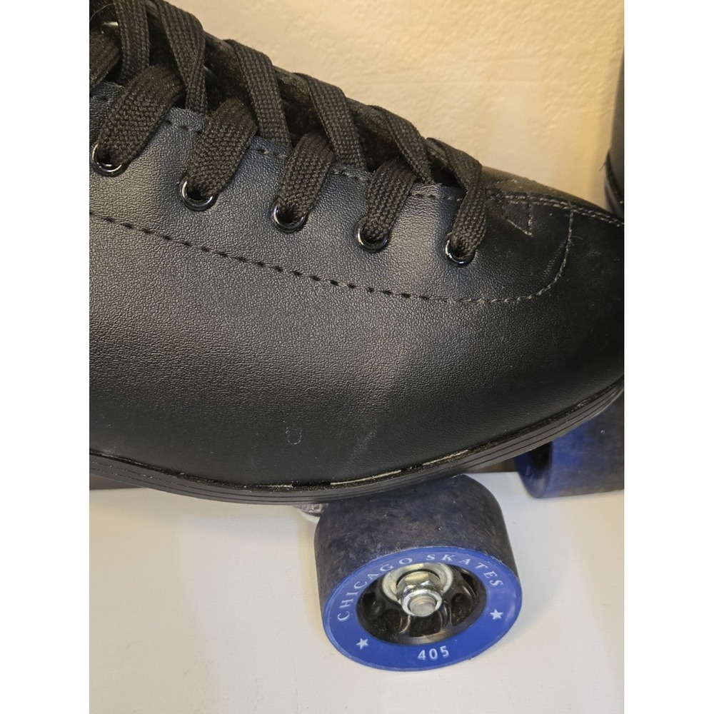 Chicago Skates Mens Sz 12 CRS405 Black Classic Rink Quad Roller Skates Aluminum - Picture 8 of 16